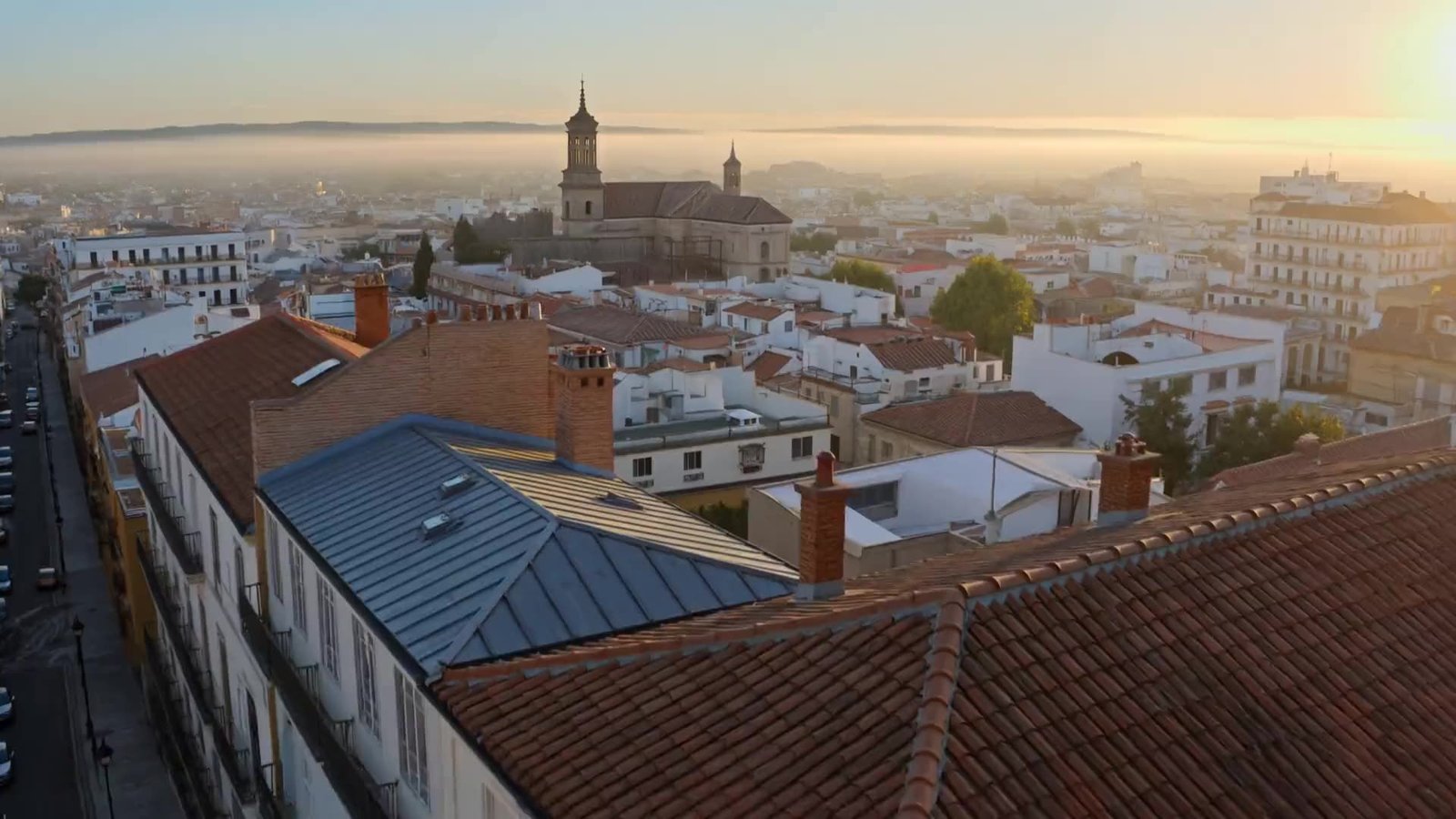 Tejados de Madrid al amanecer
